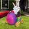 Northlight Inflatable Lighted Easter Bunny with Egg Car Outdoor Decoration - 4'